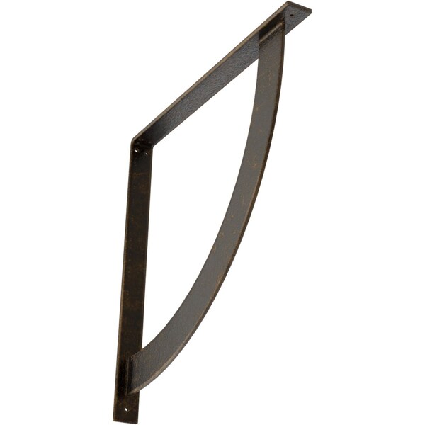 Ekena Millwork Bulwark Steel Bracket, Antiqued Brass 2"W x 24"D x 24"H BKTM02X24X24BUABS - main